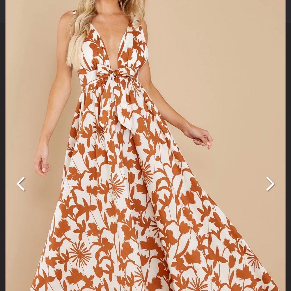 Red Dress Boutique Subtly Sweet Cream Multi Print Maxi Dress